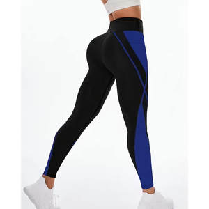 Fábrica profesional de cintura alta sin costuras cintura elástica estampado Yoga Leggings cuatro vías estiramiento Spandex/Nylon mujeres al por mayor - Product Image 4