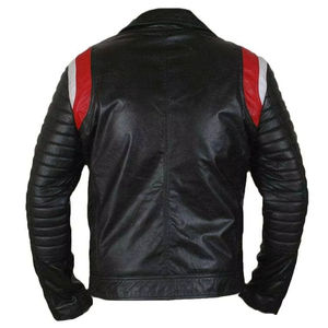Chaquetas de talla grande, chaqueta de cuero para motocicleta, chaqueta impermeable, moda, nuevos hombres, cuello alto, otoño delgado con cremallera, cuero Pu - Product Image 4