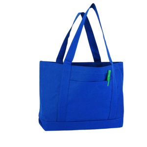 Bolsa de Mano Grande de Lona de Algodón Orgánico, Reutilizable, Ecológica, con Asas Largas, Bolsillo con Cremallera, Logotipo Personalizado, para Compras, Playa, Viajes - Product Image 6