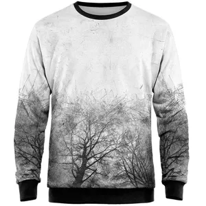 Mode Bedrukt 2024 Kleding Heren Effen Katoenen Truien Heren Nieuwste Ontwerp Groothandel Crewneck Sublimatie Sweatshirt Oem