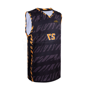 Camiseta de baloncesto de alta calidad, diseño gratuito, malla de estilo callejero personalizada, camiseta de baloncesto de talla grande para hombre de secado rápido - Product Image 2