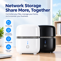 Penyimpanan NAS Cloud Pribadi 2-Bay, Server Penyimpanan Jaringan, 4K HDMI, Wi-Fi 6, SATA 3.0, Dukungan SSD M.2 untuk Cadangan Data Rumah dan Kantor