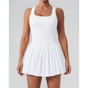 Custom Front Waist Outdoor Tennis <b>Skirts</b> Yoga Gym Fitness Workout Pleated Breathable Eco-Friendly Nylon Spandex Quick-Dry 4-Way - Product Image 2