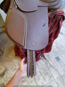 Handmade Premium English <b>Saddle</b> Genuine Leather Jumping Dressage Durable Fiberglass Tree Comfortable Design Perfect Fit - Product Image 4