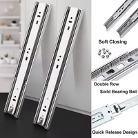 Aodeli muebles modernos para el hogar de acero inoxidable cajón de bola completa gabinete suave enorme cargable diapositivas para dormitorio Comedor Cocina uso