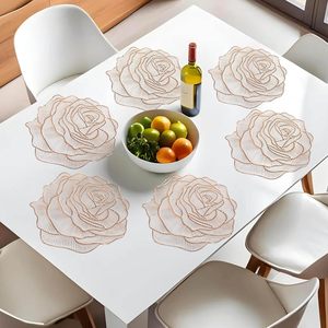 Posavasos de Cuero con Soporte de Cuero Ajustable, Juego al por Mayor, Redondos, 300 mm de Diámetro, para Uso en Mesa, Manteles y Almohadillas - Product Image 5