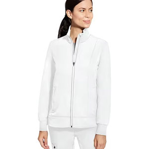 Conjuntos de uniformes y chaqueta médica de alta calidad para mujer ajustados personalizados con tela de estambre Servicio OEM para uso hospitalario - Product Image 2