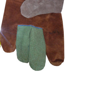 Gants de travail de sécurité industrielle en cuir de paume simple, durables, épaisseur 8 mil et 6 mil, pour les travailleurs - Product Image 3