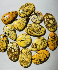 100% naturel AAA Grade Arizona jaune Turquoise pierre précieuse coupe ovale mélange forme taille personnalisée fabrication de bijoux pierres - Product Image 3