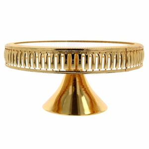 Beautiful Decoration Gold <b>Cake</b> Stand Birthday Party <b>Cake</b> <b>Server</b> Platters Perfect or Display or Serving Stand - Product Image 1