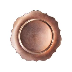 Nueva placa decorativa redonda de cargador dorado liso para boda, cena, fiesta, decoración de mesa, Platos y platos seguros para alimentos - Product Image 3