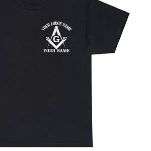 T-shirt classique maçonnique pour hommes, avec compas carré, Lodge maçonnique, en coton imprimé, T-shirt graphique maçonnique - Product Image 6