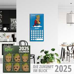 Calendrier en papier Marvel 2025 I Am Groot, calendrier de bureau et mural pour l'affichage et la promotion - Product Image 3