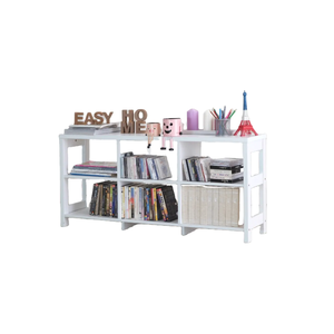 Mueble de TV abierto independiente de 6 unidades, estanterías de madera, estante organizador de almacenamiento - Product Image 1