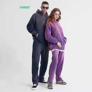 ชุดวอร์มสำหรับผู้ชายเสื้อฮู้ดแบบสวมหัวล้างกรดแบบกำหนดเอง - Product Image 5