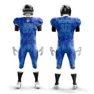 Ensemble de maillots de football américain personnalisés 100% en polyester-Séchage rapide transfert de chaleur imprimé uniformes d'équipe unisexes de grande taille - Product Image 1