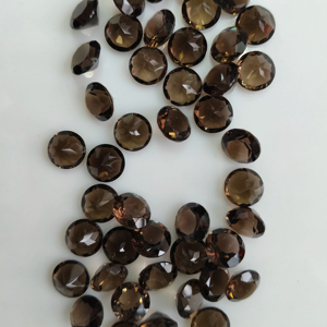 Cuarzo Ahumado Natural de 9MM, Corte Brillante Redondo, Gema Suelta de la Mejor Calidad para la Fabricación de Joyas - Product Image 2