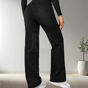Pantalones holgados de mujer a precio razonable a la venta pantalones holgados de mujer de Color sólido pantalones holgados con múltiples bolsillos - Product Image 3
