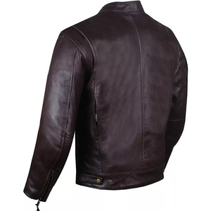 Factory Direct High Quality Plus Size <b>Zipper</b> Leather <b>Jacket</b> for Men Leather Coats - Product Image 2