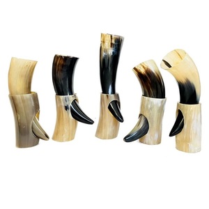 Cuerno de Búfalo, cuerno vikingo para beber con Soporte redondo Letal personalizado, diseño Natural 100%, cuerno de búfalo y buey vikingo - Product Image 6