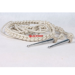 Aiguillettes dorados personalizados, cómodos accesorios Uniformes de alambre de lingotes con dos puntas doradas, accesorio ceremonial hecho a medida - Product Image 4