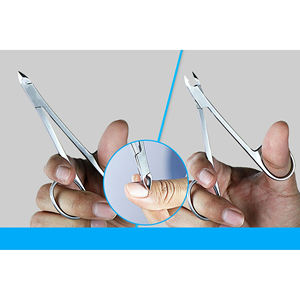 Ciseaux Style cuticule dissolvant tondeuse en acier inoxydable pince à cuticules étui de voyage outils de soin des ongles pour l'ouverture de la mâchoire large des doigts - Product Image 3