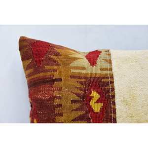 Luxury Multicolor Kilim Wool Pillow 16x16 Inch Woven <b>Vintage</b> Fluffy Patterns Rustic Square Style for <b>Bedding</b> Portable 18x18 - Product Image 2