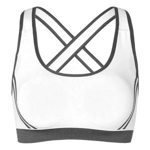 Venta al por mayor personalizado Y-back Cruz acolchado mujeres Fitness Crop Top deporte Yoga sujetador para gimnasio Push Sujetador deportivo - Product Image 2