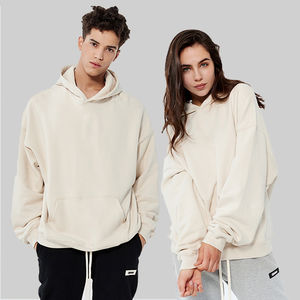 High Quality Winter Oversized Zipper-Up <b>Hoodies</b> for Men Custom Logo Print Digital Plain Dyed Cotton Drop-Shoulder Design - Product Image 3