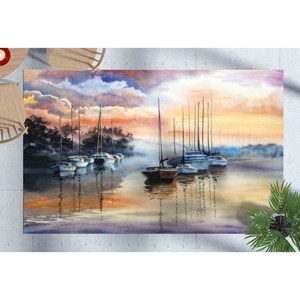 Alfombra con Diseño de Paisaje Costero: Fácil de Limpiar, Alfombra Suave con Vista al Mar, Alfombra Suave No Tejida - Product Image 2