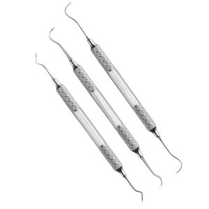 Juego de Excavadores Dentales Surtechs de Acero Inoxidable, Instrumentos de Relleno de Doble Extremo de 3 Piezas, Herramientas Quirúrgicas Dentales Manuales - Product Image 3
