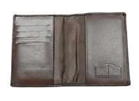 Dompet Paspor Kulit Vintage Panjang dengan Perlindungan RFID, Kompartemen Kartu Kredit, dan Penutup Ritsleting untuk Uang Kertas