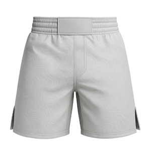 Pantalones Cortos de MMA Topográficos Gris Claro - Secado Rápido - Equipo de Entrenamiento - Product Image 1