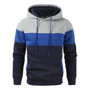 Hombres novedad <span class=keywords><strong>Color</strong></span> bloque pulóver estilo Casual manga larga con capucha en diferentes diseños más nuevo <span class=keywords><strong>Color</strong></span> sólido con capucha pulóver sudaderas con capucha - Product Image 1