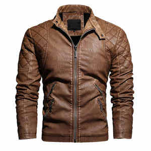 Homme Haute Qualité 2022 Nouveau Pu Cuir Hommes Automne Et Hiver Hommes Vestes En Cuir - Product Image 4