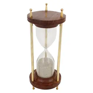 Calvin Handicrafts "10 Minutos Temporizador de arena Reloj de arena Latón y madera