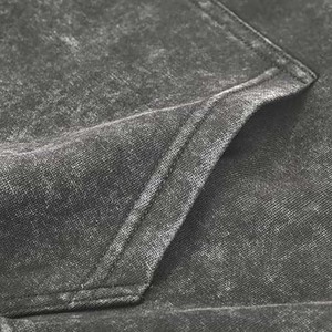 Sweats à capuche Streetwear personnalisé poids lourd coton Boxy recadrée Vintage lavage à l'acide fermeture éclair en détresse veste à capuche pour hommes - Product Image 3