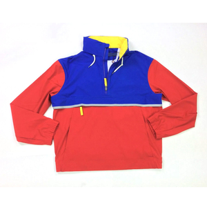 เสื้อมีฮู้ดซิปบล็อกครึ่งสีทึบวัสดุระบายอากาศได้ดี - Product Image 4
