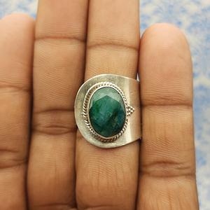 พลอยมรกตคอรันดัมโบฮีเมียนปรับขนาดได้กว้างใช้ได้ทั้งชายและหญิงแหวนเงิน925ออกแบบได้ - Product Image 2