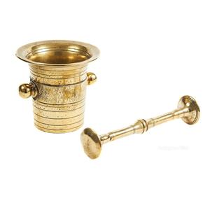 Mortier en métal persan indien pour broyeur d'herbes pour écraser les pilules, les herbes, les légumes, le pilon et le broyeur - Product Image 5