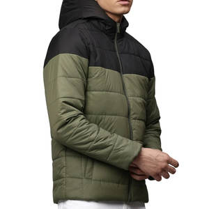 Chaqueta Acolchada para Hombre al por Mayor, Chaqueta Acolchada de Color Sólido, Logotipo Personalizado, Cálida, Gruesa, Resistente al Viento, Aislamiento Invernal y Estilo Moderno - Product Image 3