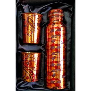 ขวดน้ำสำหรับเด็กจากอินเดียทำจากทองแดงล้วนดีไซน์ใหม่ - Product Image 6