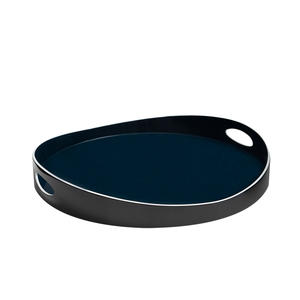Contemporary Trending Handmade Lacquer <b>Tray</b> Decorative Custom Color <b>Round</b> Lacquer <b>Serving</b> <b>Tray</b> with Handles Made in Vietnam - Product Image 5