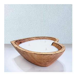 Bougie de qualité supérieure amoureux coeur forme bois bougie bol taille personnalisée pour la décoration maison mariage Table pièce maîtresse décors - Product Image 6