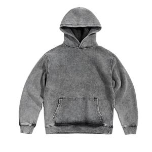 Sweat-shirts pour hommes imprimés délavés à l'acide, toutes les couleurs, lavables, respirants, logo personnalisé, 100% coton, fermeture éclair, service OEM, vente chaude, personnalisable - Product Image 1