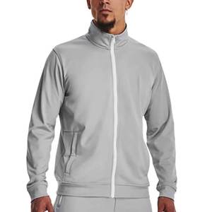 Nueva y elegante chaqueta transpirable de poliéster Spandex con cremallera frontal y cuello levantado para hombres, chaquetas para hombres - Product Image 3