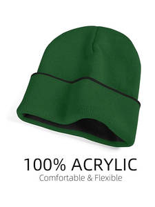 หมวกบีนนี่สำหรับผู้ชายหมวกผ้าถักแจ็คการ์ดสำหรับฤดูหนาวโลโก้ตามสั่ง - Product Image 4