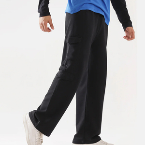 Pantalon baggy taille droite personnalisé de la meilleure qualité pour hommes, vêtements d'extérieur décontractés à taille moyenne, léger et respirant, en polaire/coton - Product Image 3