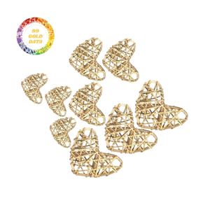 Décorations de Noël en coeur de rotin faites à la main vietnamiennes petits ornements d'arbre de coeur pour accrocher des accessoires de Noël de vente entière - Product Image 3