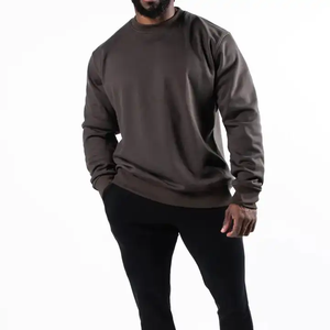 Sweat-shirt à col rond en molleton de haute qualité personnalisé, lourd, pour homme, sweat-shirt à capuche - Product Image 2